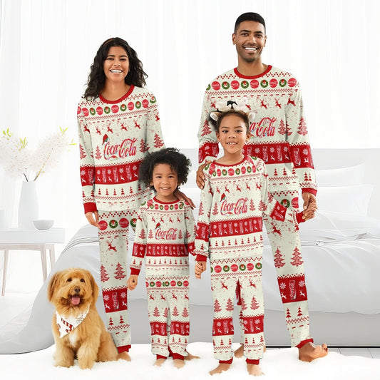 Coca Cola Christmas Reindeer Family Pajamas Set - Flexiquor.com
