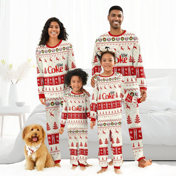 Coke Diet Christmas Reindeer Family Pajamas Set - Flexiquor.com