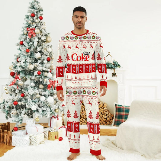 Coke Diet Christmas Reindeer Family Pajamas Set - Flexiquor.com