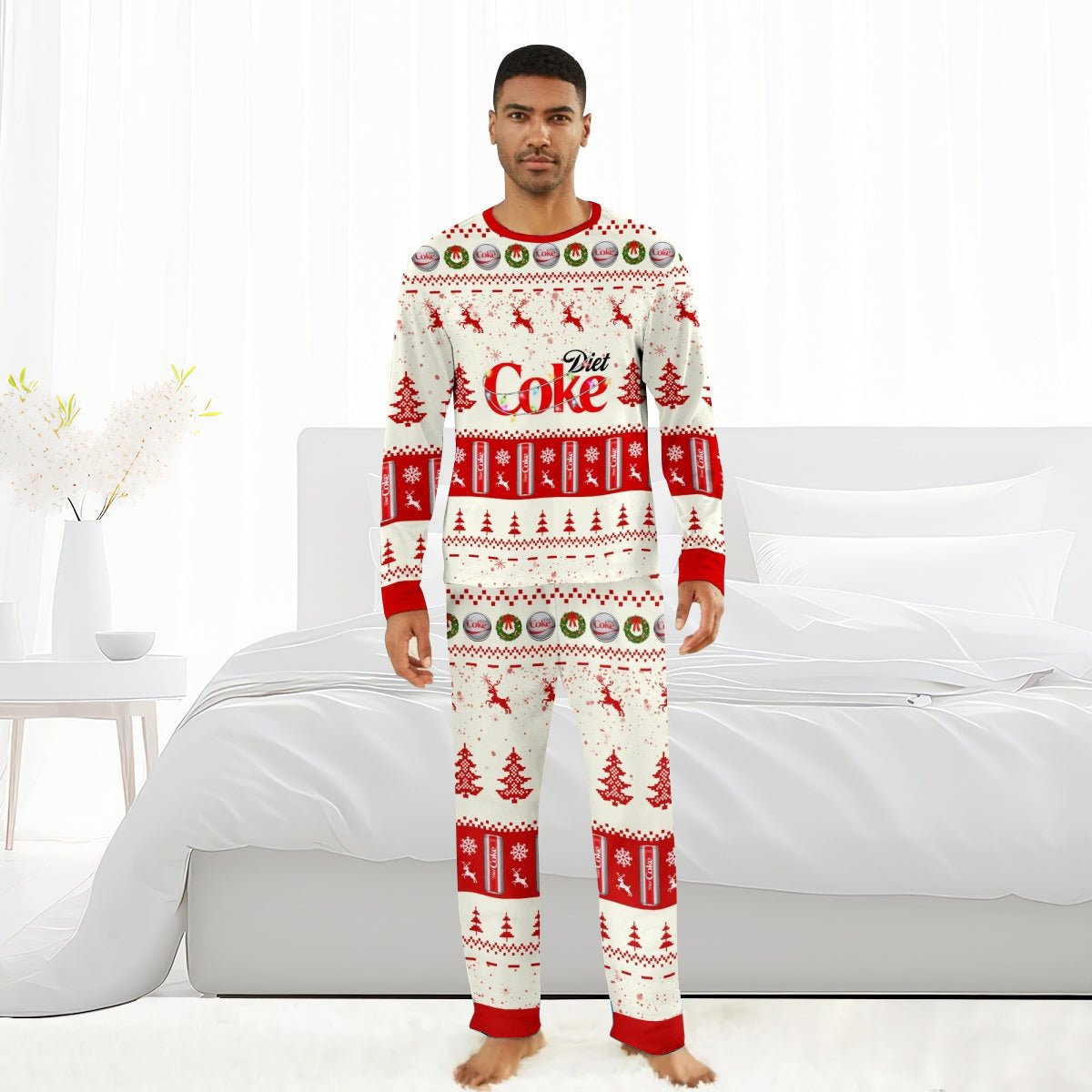 Coke Diet Christmas Reindeer Family Pajamas Set - Flexiquor.com