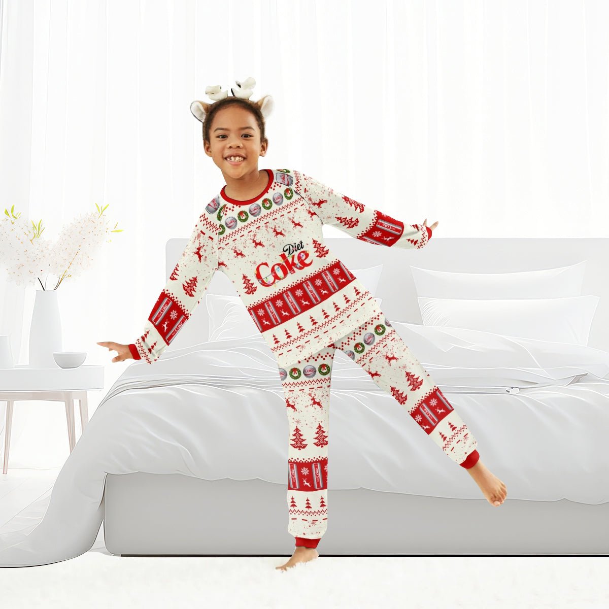 Coke Diet Christmas Reindeer Family Pajamas Set - Flexiquor.com