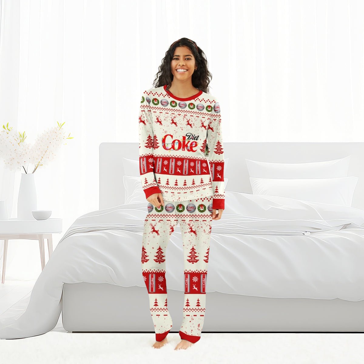 Coke Diet Christmas Reindeer Family Pajamas Set - Flexiquor.com