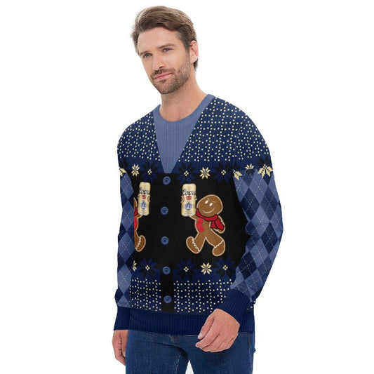 Coors Banquet Christmas Gingerbread Ugly Sweater - Flexiquor.com