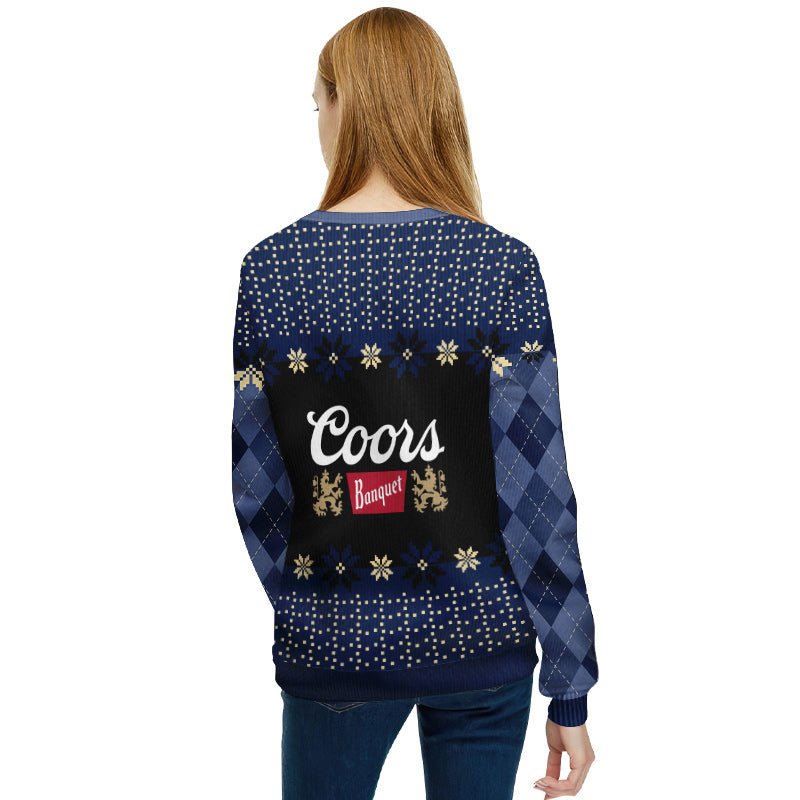 Coors Banquet Christmas Gingerbread Ugly Sweater - Flexiquor.com