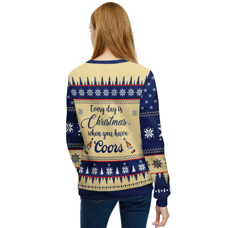 Coors Banquet Christmas Tree Ugly Sweater - Flexiquor.com