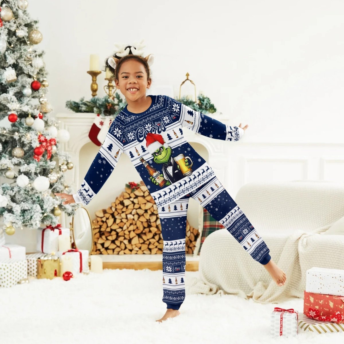 Coors Banquet Grinch Christmas Family Pajamas Set - Flexiquor.com