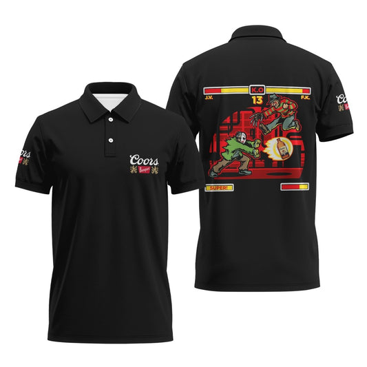 Coors Banquet Halloween Arcade Polo Shirt - Flexiquor.com