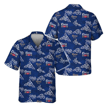 Coors Banquet Hibiscus Flower Hawaiian Shirt - Flexiquor.com