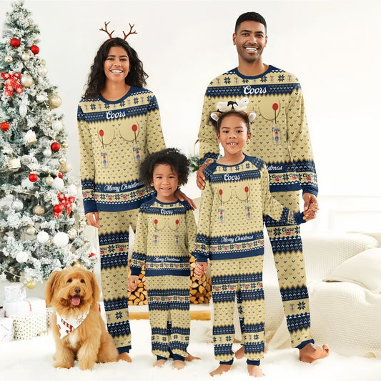 Coors Banquet Merry Chistmas Family Pajamas Set - Flexiquor.com