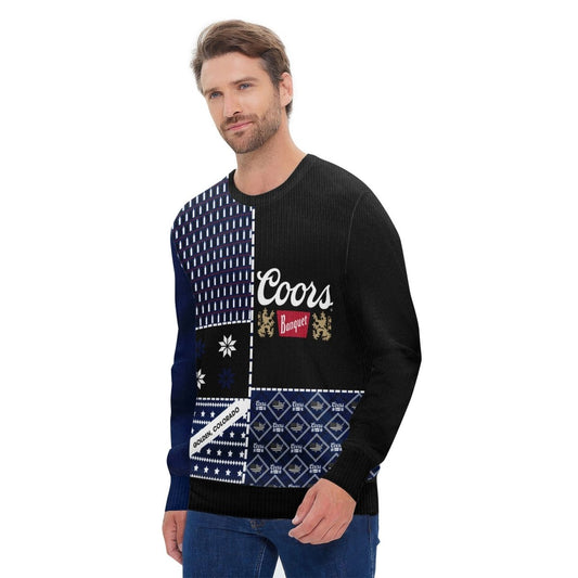 Coors Banquet Retro Christmas Ugly Sweater - Flexiquor.com