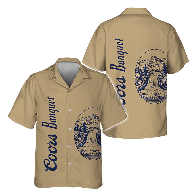 Coors Banquet Retro Graphic Hawaiian Shirt - Flexiquor.com