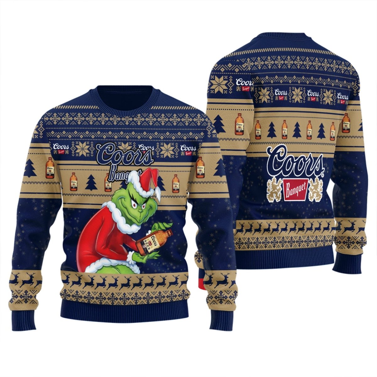 Coors Banquet Santa Grinch Ugly Sweater - Flexiquor.com