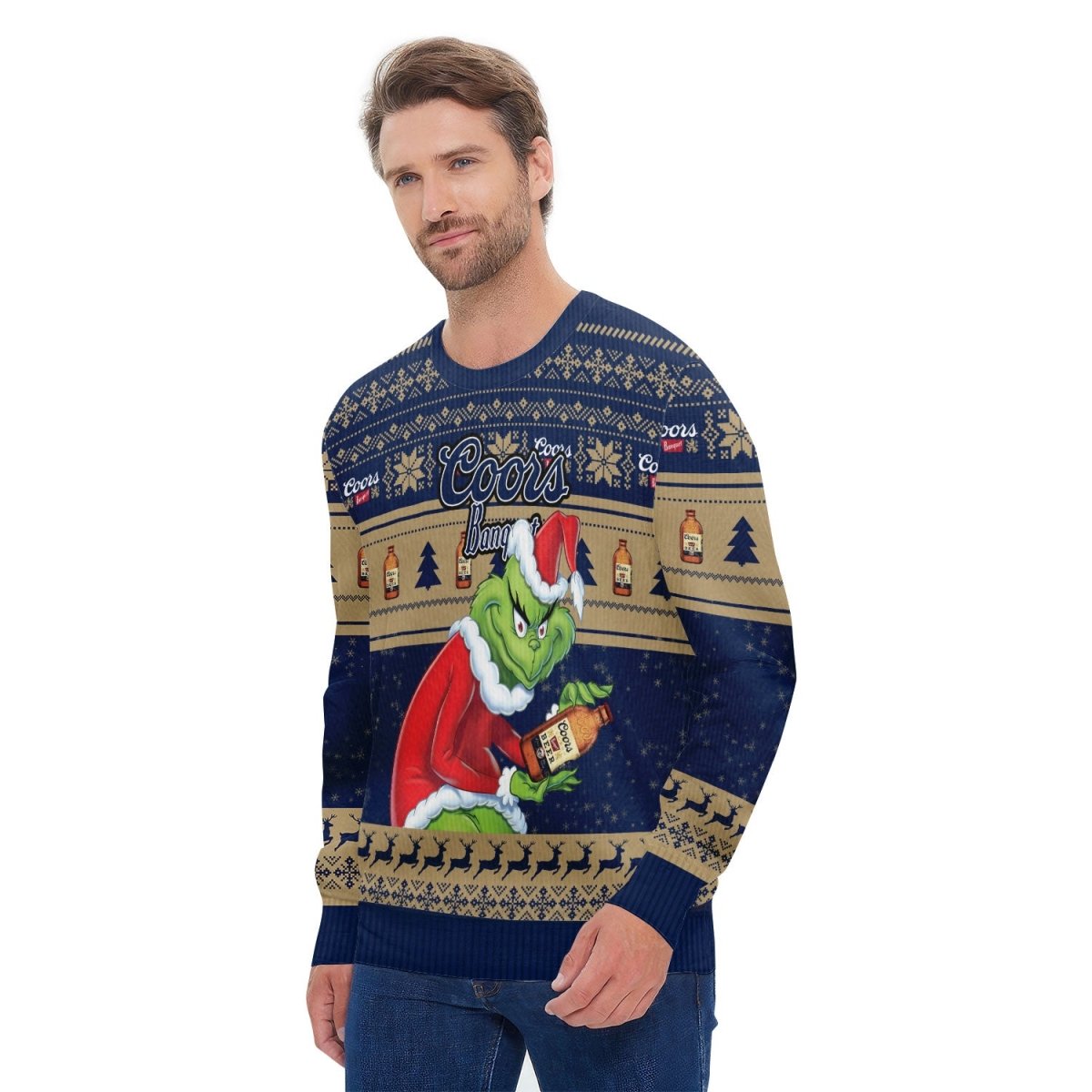 Coors Banquet Santa Grinch Ugly Sweater - Flexiquor.com