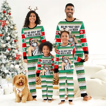 Coors Banquet Santa Need A Beer Family Pajamas Set - Flexiquor.com