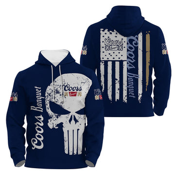 Coors Banquet Skull Hoodie & Zip Hoodie - Flexiquor.com