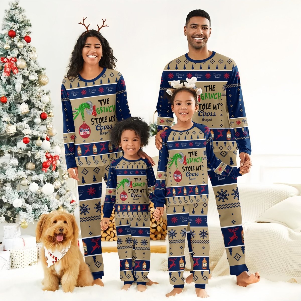 Coors Banquet The Grinch Stole Family Pajamas Set - Flexiquor.com