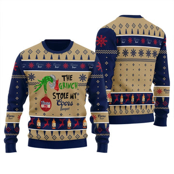 Coors Banquet The Grinch Stole Ugly Sweater - Flexiquor.com