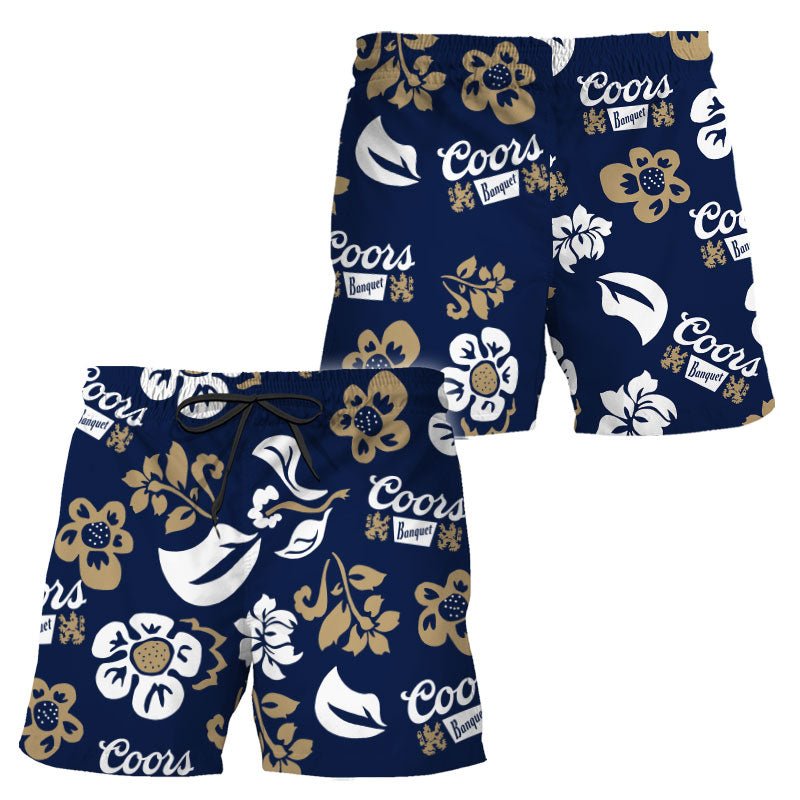 Coors Banquet Tropical Garden Swim Trunks - Flexiquor.com