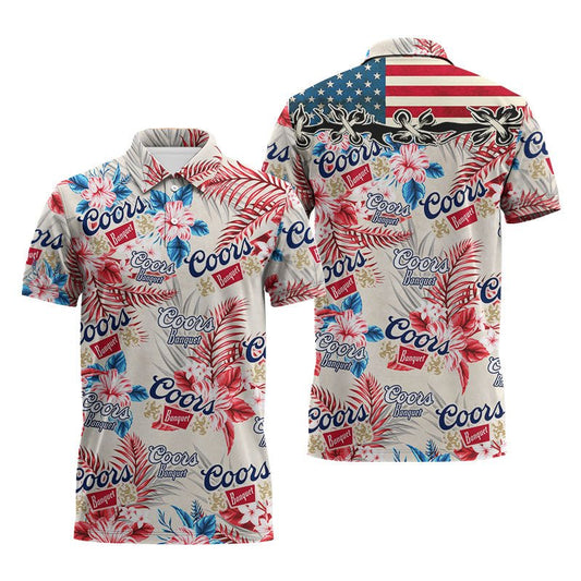 Coors Banquet Tropical Summer Polo Shirt - Flexiquor.com