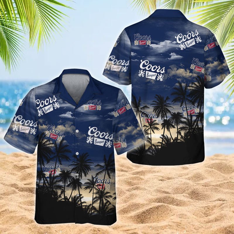 Coors Banquet Tropical Sunset Hawaiian Shirt - Flexiquor.com