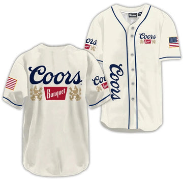 Coors Banquet USA Flag Baseball Jersey - Flexiquor.com