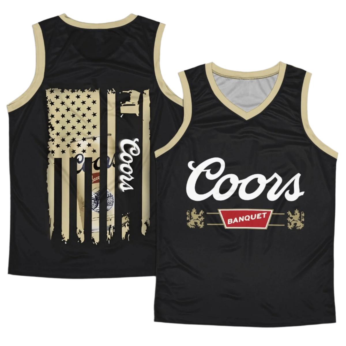 Coors Banquet USA Flag Men's Tank Top - Flexiquor.com