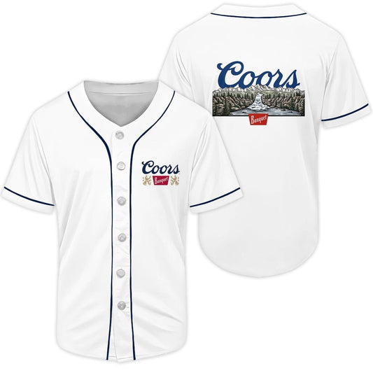 Coors Banquet Waterfall Baseball Jersey - Flexiquor.com