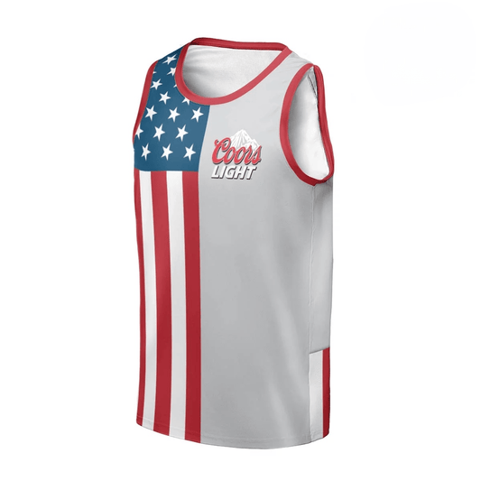 Coors Light American Flag Men's Tank Top - Flexiquor.com