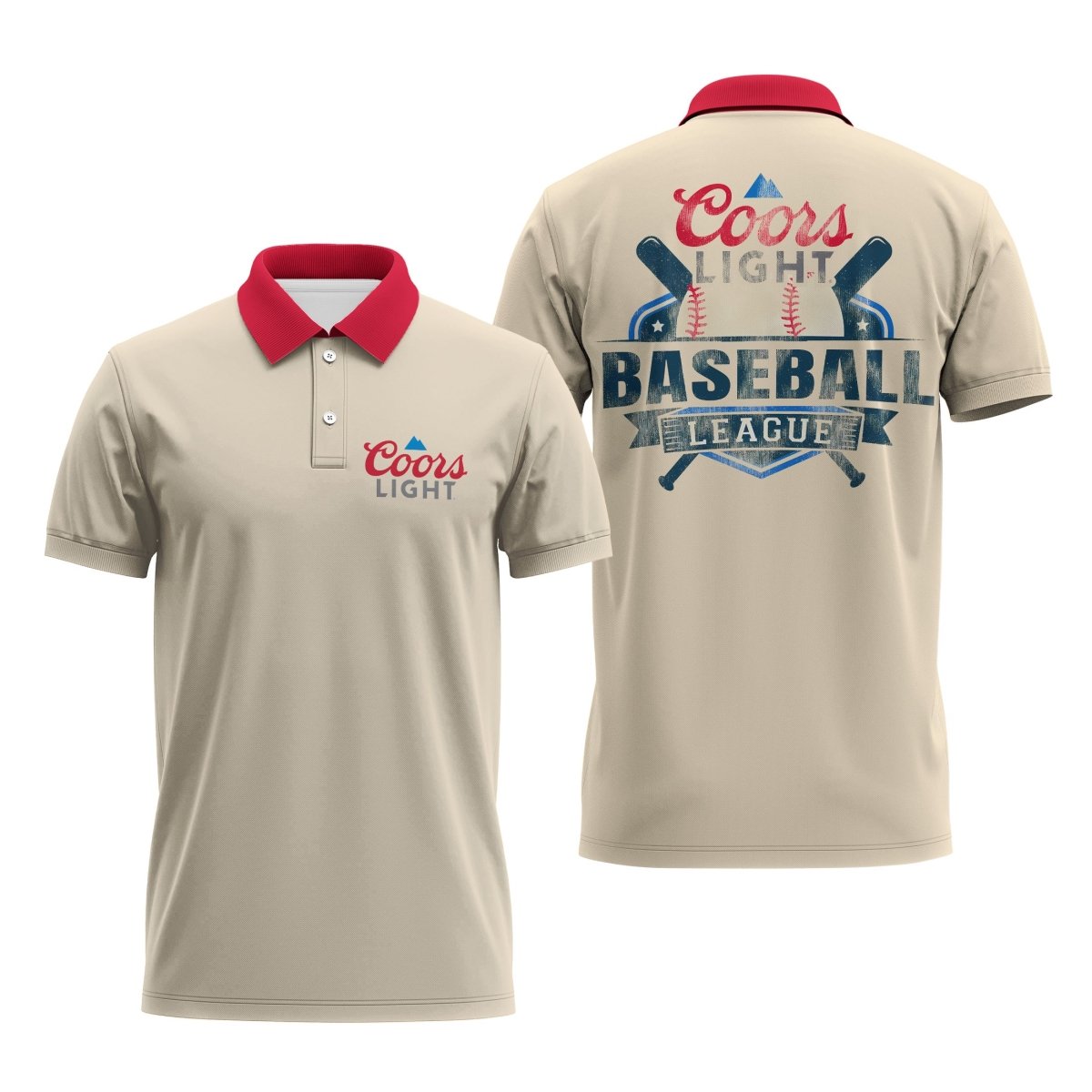 Coors Light Baseball League Polo Shirt - Flexiquor.com