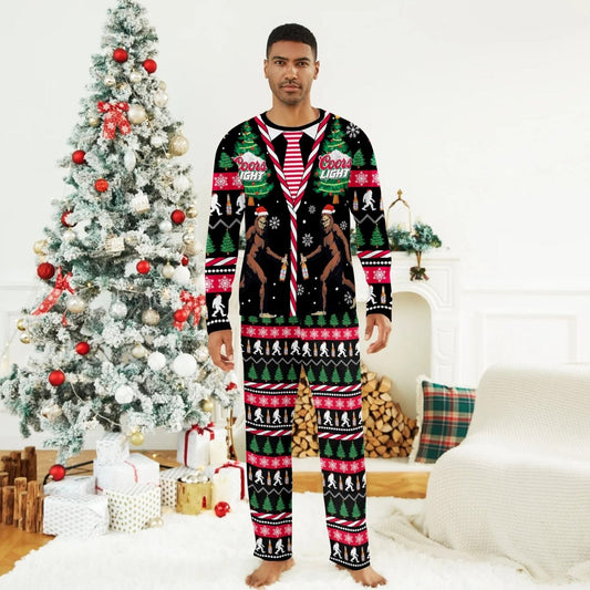 Coors Light Christmas Bigfoot Family Pajamas Set - Flexiquor.com