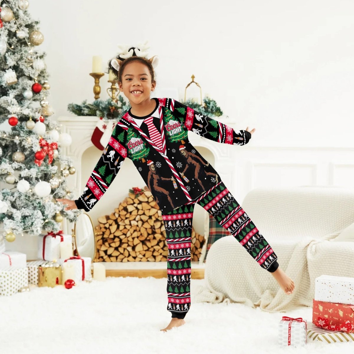 Coors Light Christmas Bigfoot Family Pajamas Set - Flexiquor.com