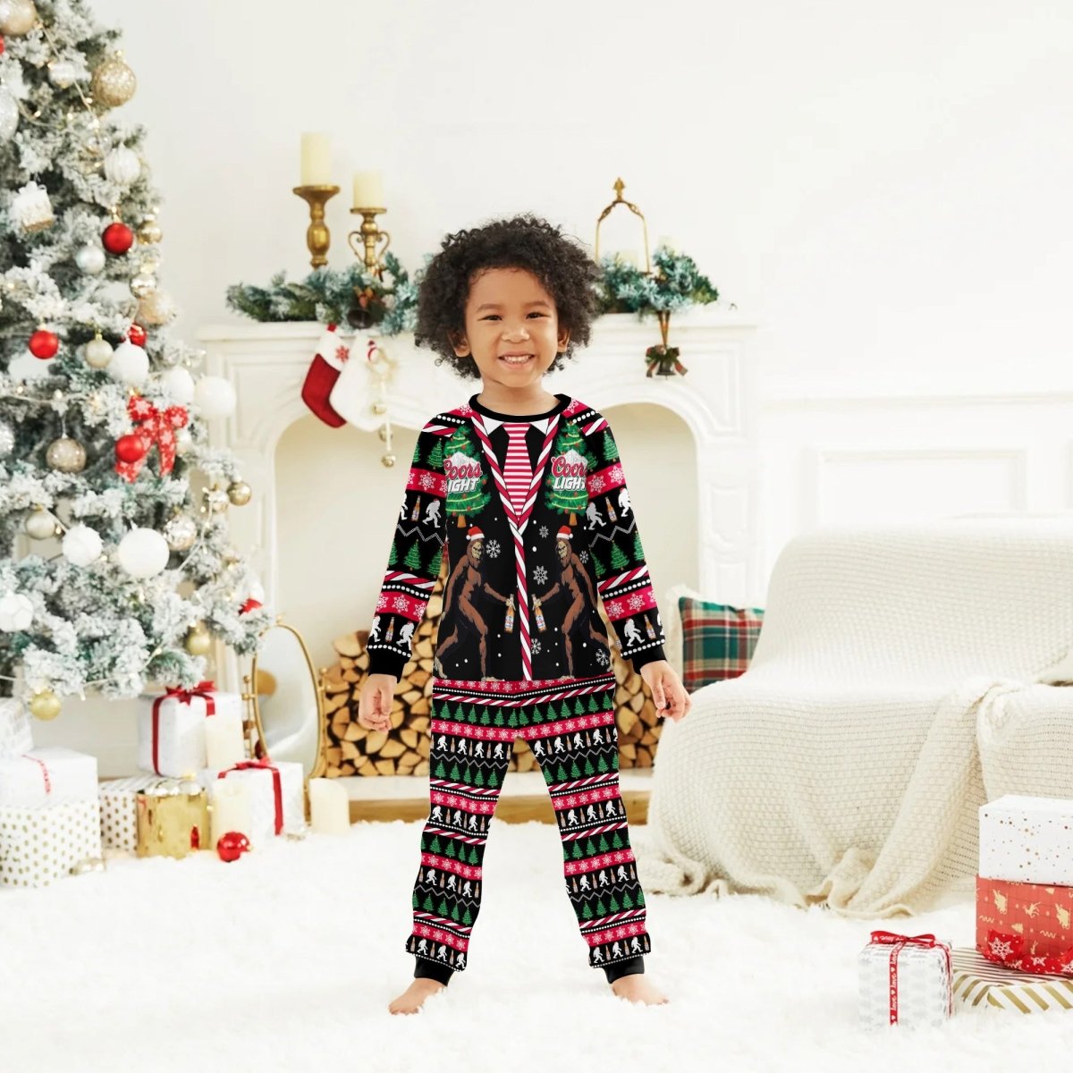 Coors Light Christmas Bigfoot Family Pajamas Set - Flexiquor.com