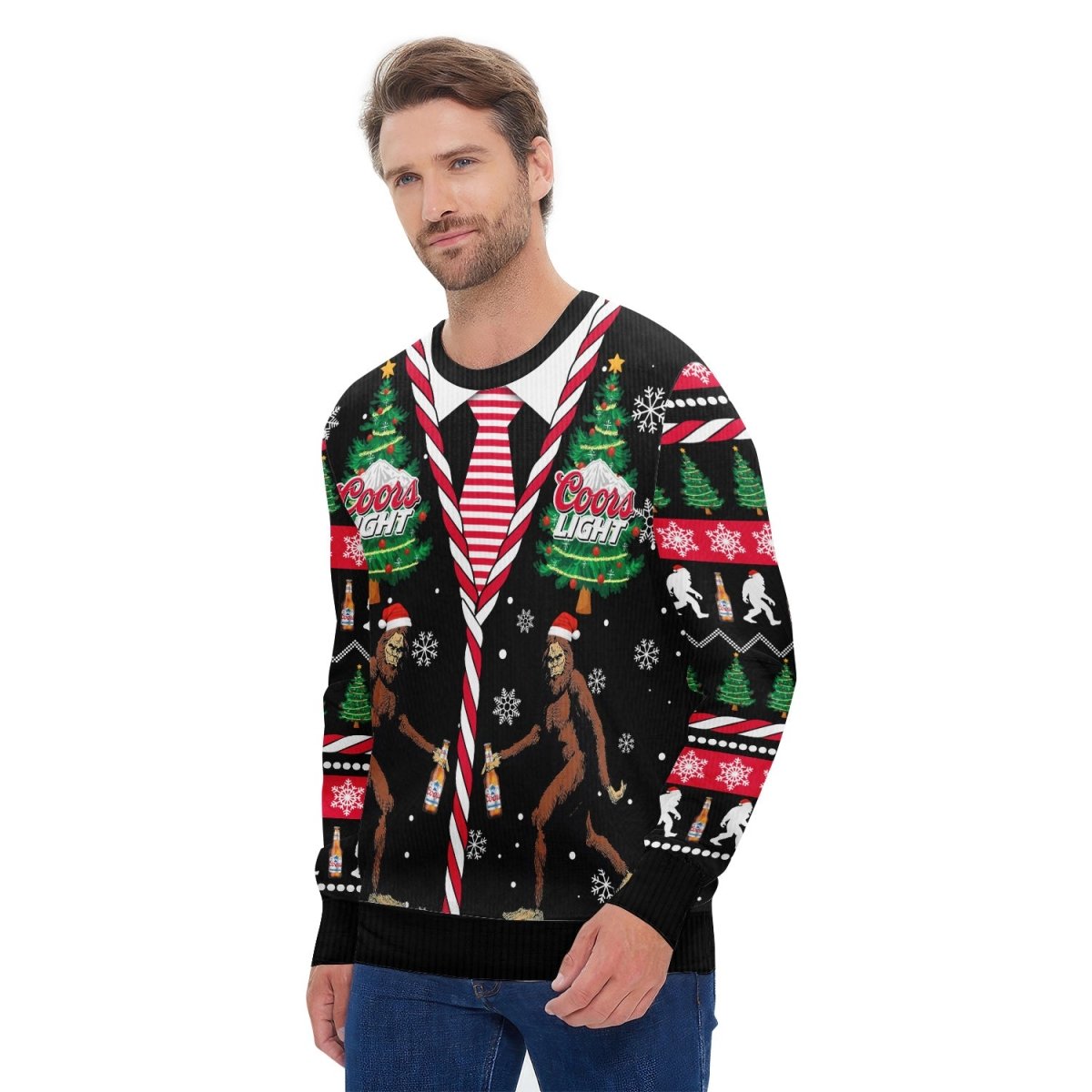 Coors Light Christmas Bigfoot Ugly Sweater - Flexiquor.com