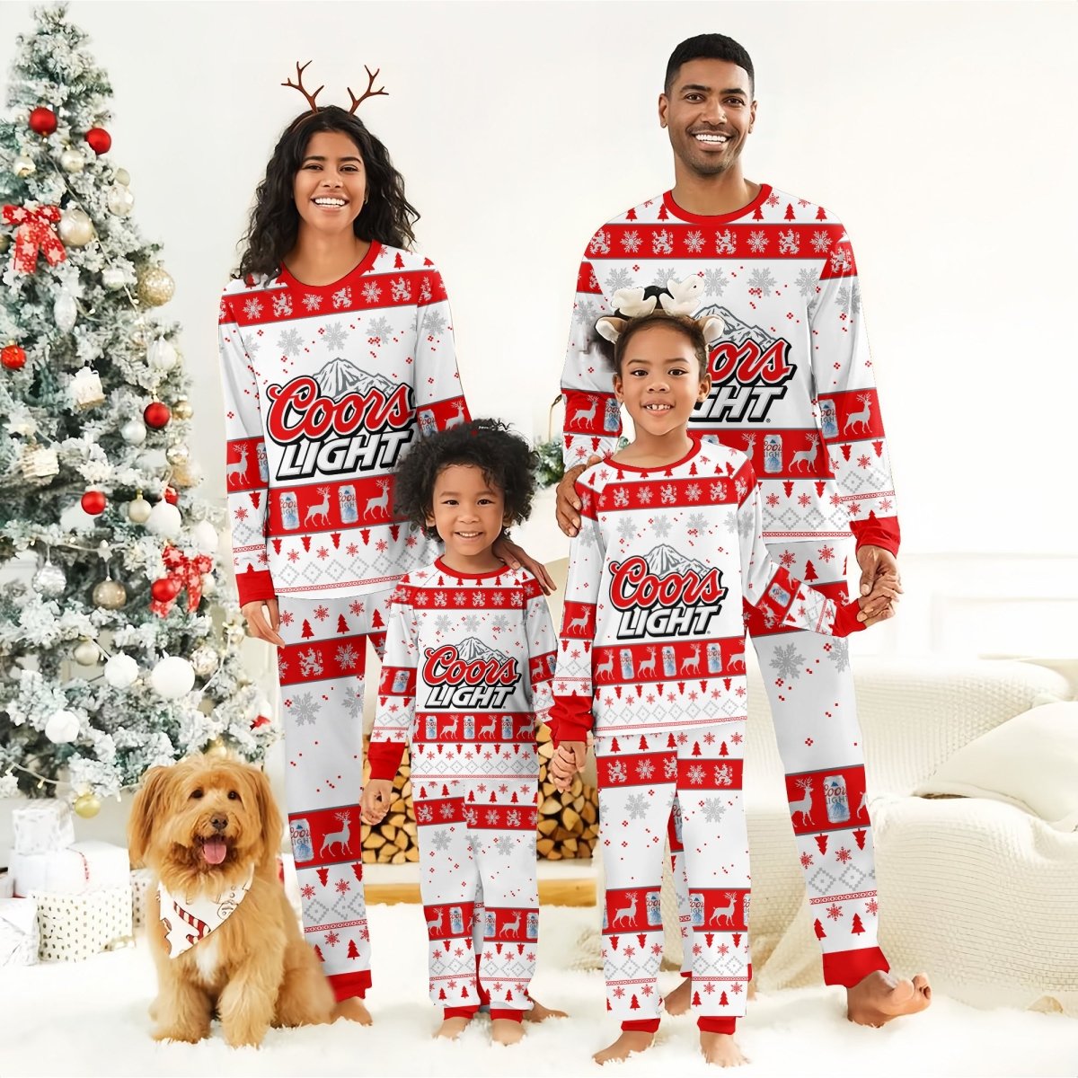 Coors Light Christmas Family Pajamas Set - Flexiquor.com