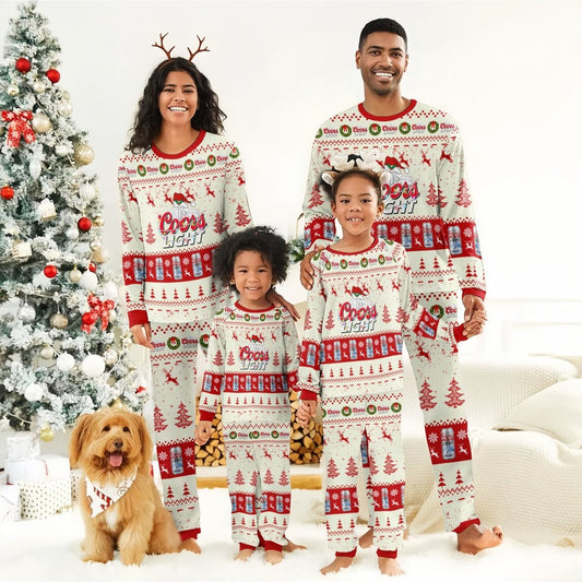 Coors Light Christmas Reindeer Family Pajamas Set - Flexiquor.com