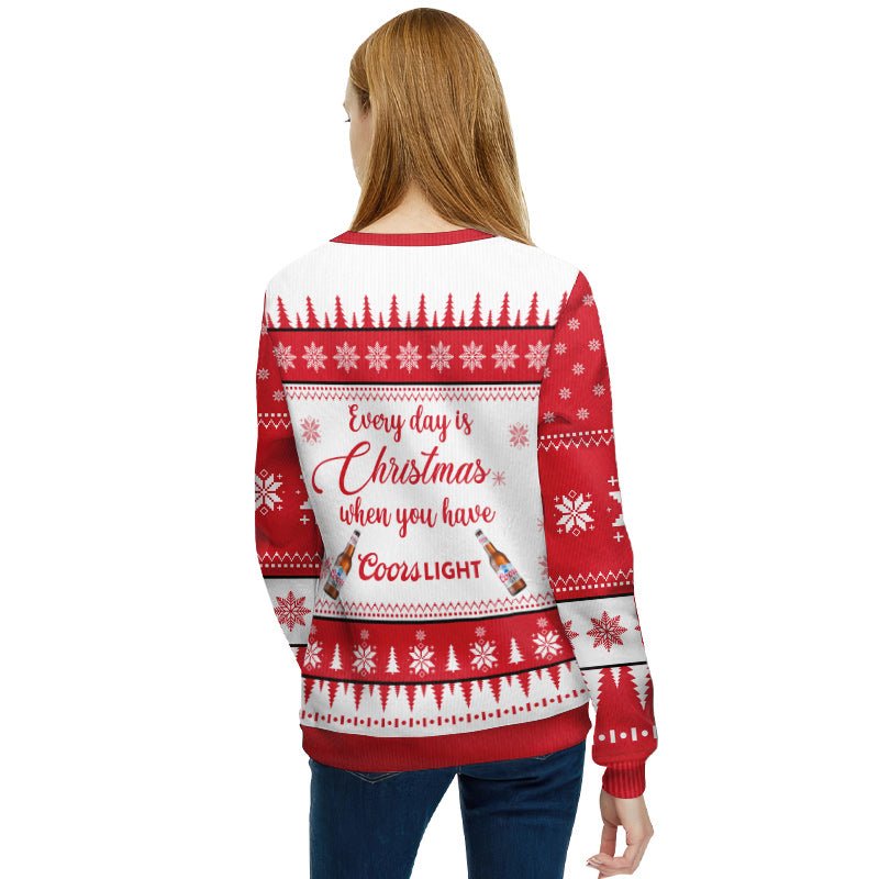 Coors Light Christmas Tree Ugly Sweater - Flexiquor.com