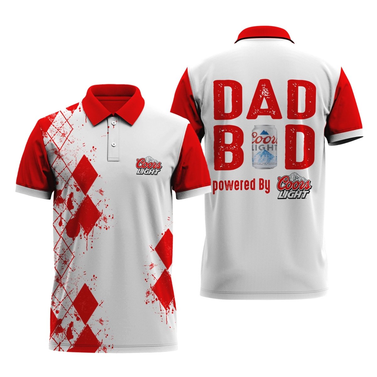 Coors Light Diamond Dad Polo Shirt - Flexiquor.com