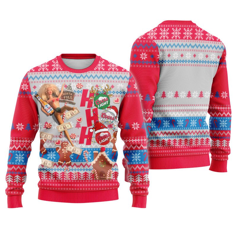 Coors Light HoHoHo Christmas Ugly Sweater - Flexiquor.com