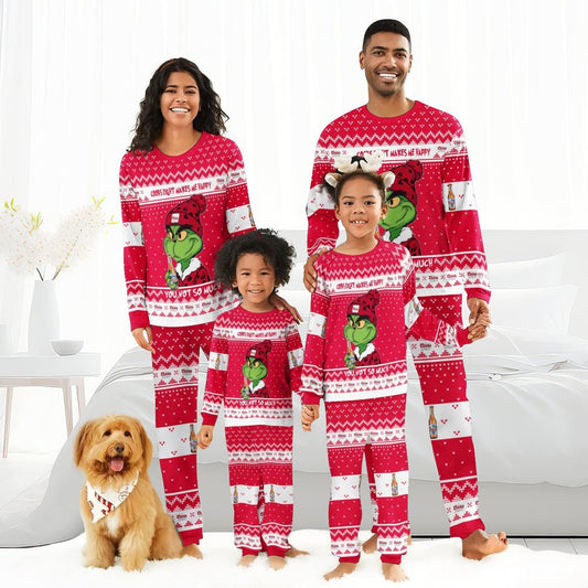 Coors Light Make Grinch Happy Family Pajamas Set - Flexiquor.com