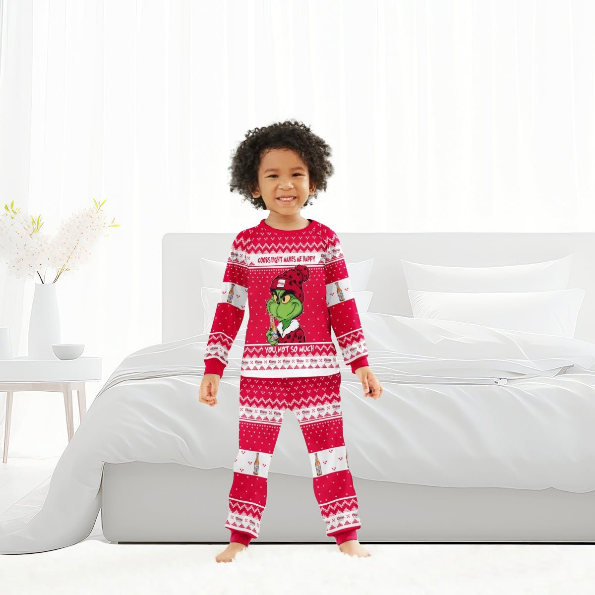 Coors Light Make Grinch Happy Family Pajamas Set - Flexiquor.com