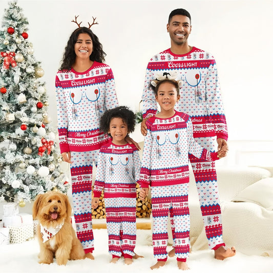 Coors Light Merry Chistmas Family Pajamas Set - Flexiquor.com