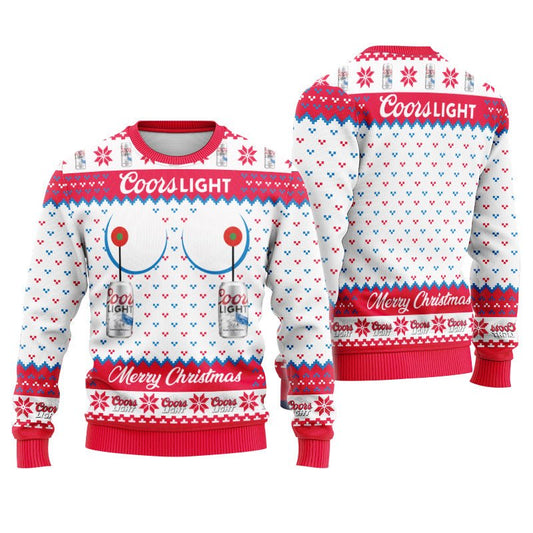 Coors Light Merry Christmas Ugly Sweater - Flexiquor.com