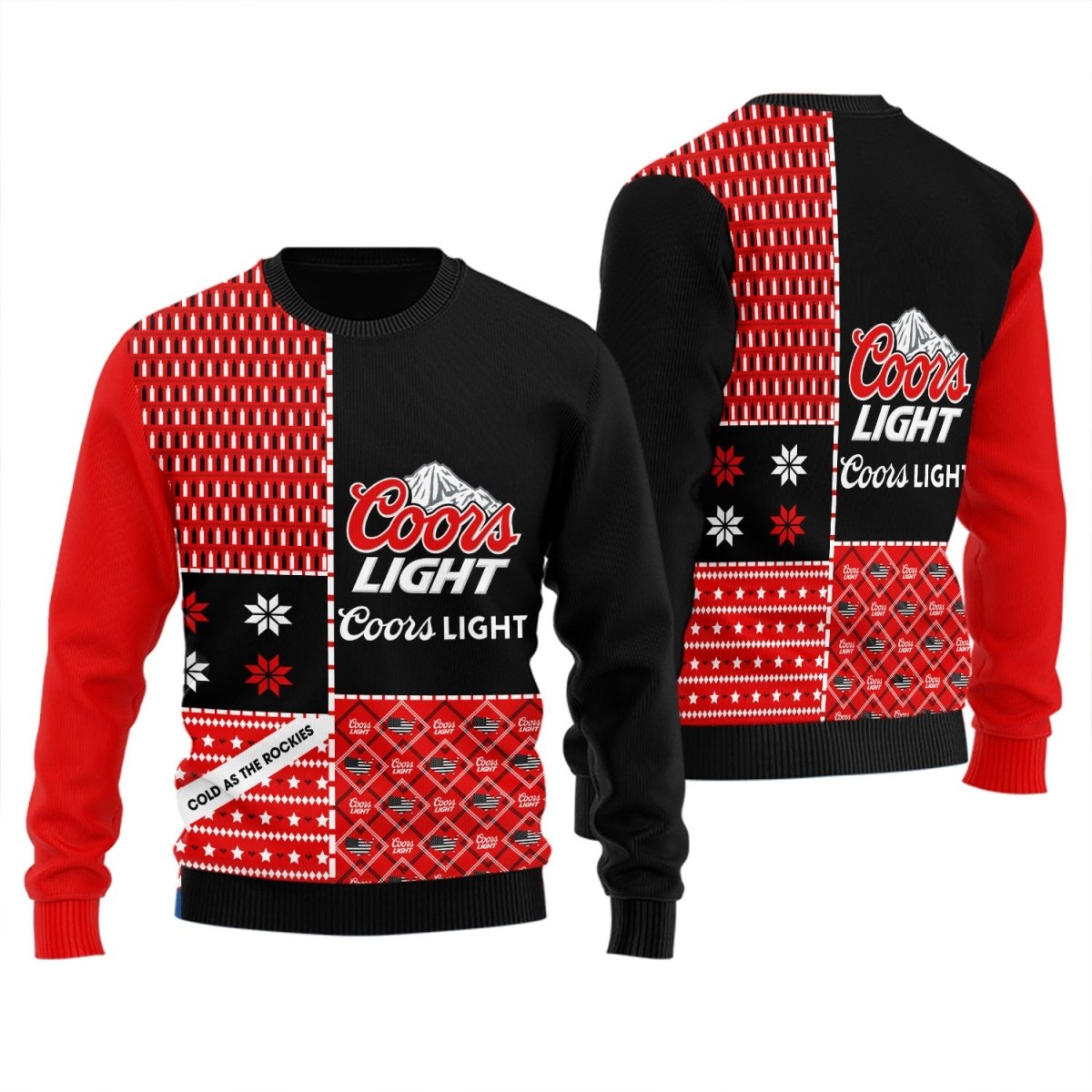 Coors Light Retro Christmas Ugly Sweater - Flexiquor.com