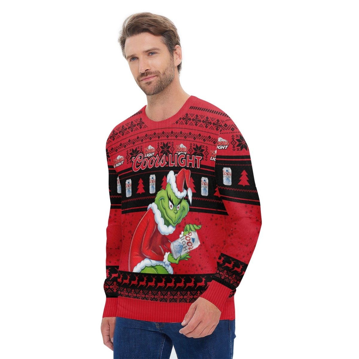 Coors Light Santa Grinch Ugly Sweater - Flexiquor.com