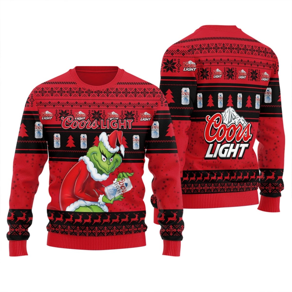 Coors Light Santa Grinch Ugly Sweater - Flexiquor.com