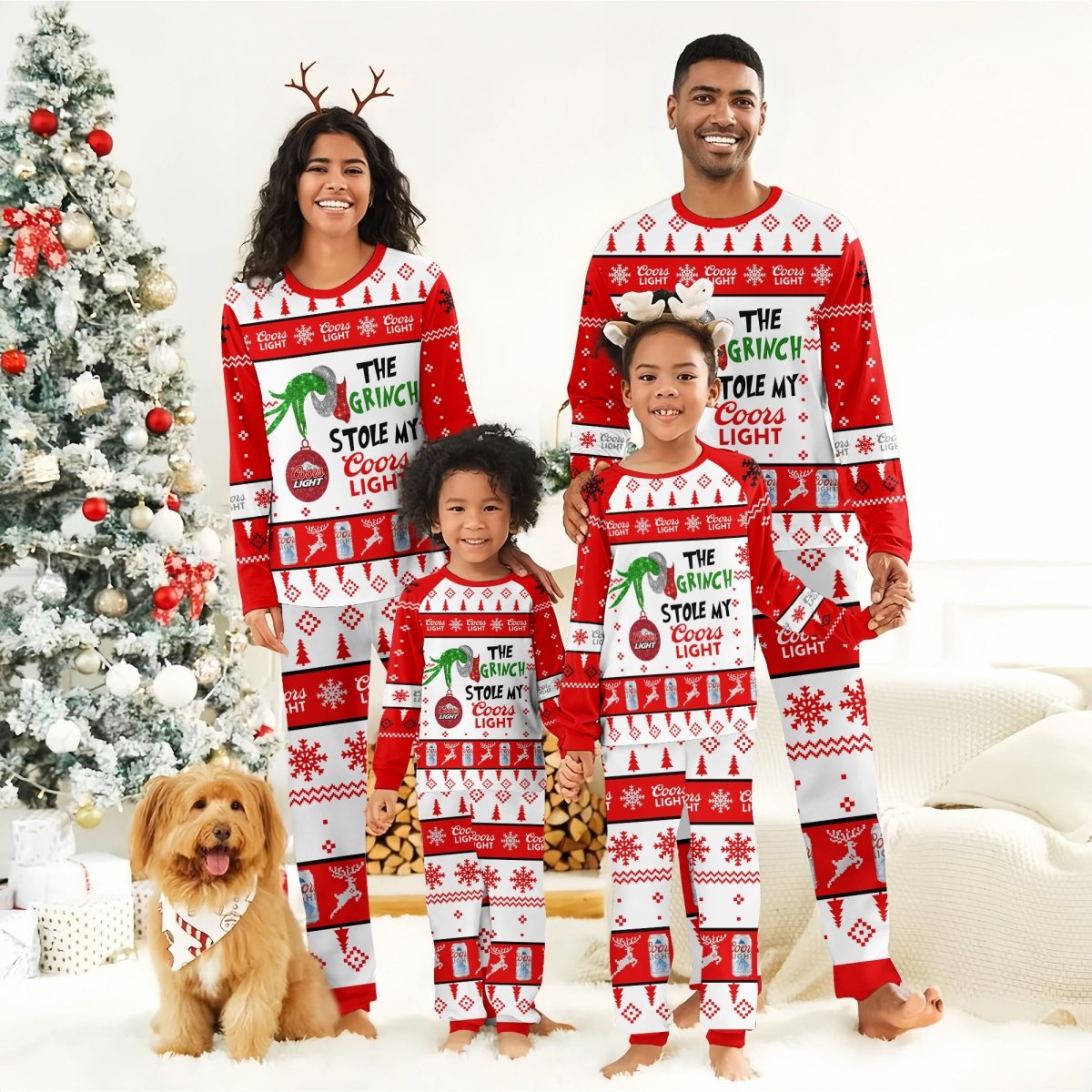 Coors Light The Grinch Stole Family Pajamas Set - Flexiquor.com