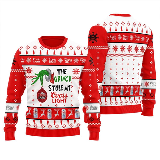 Coors Light The Grinch Stole Ugly Sweater - Flexiquor.com