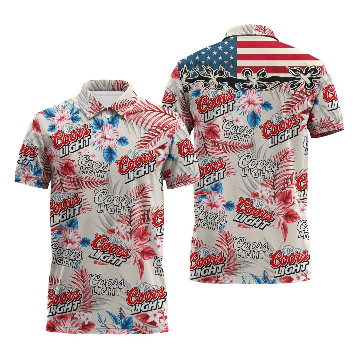 Coors Light Tropical Summer Polo Shirt - Flexiquor.com
