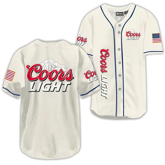 Coors Light USA Flag Baseball Jersey - Flexiquor.com