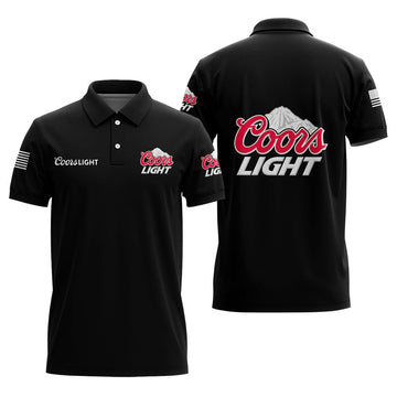 Coors Light USA Flag Polo Shirt - Flexiquor.com